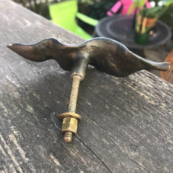 Metal Drawer Cabinet Knob Pull Leaf Hardware Handle Vintage Home Décor - Picture 3 of 3